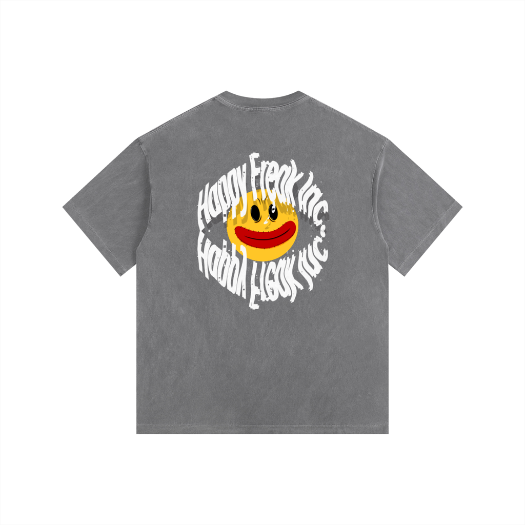 Washed Oversized Happy Freak T-Shirt