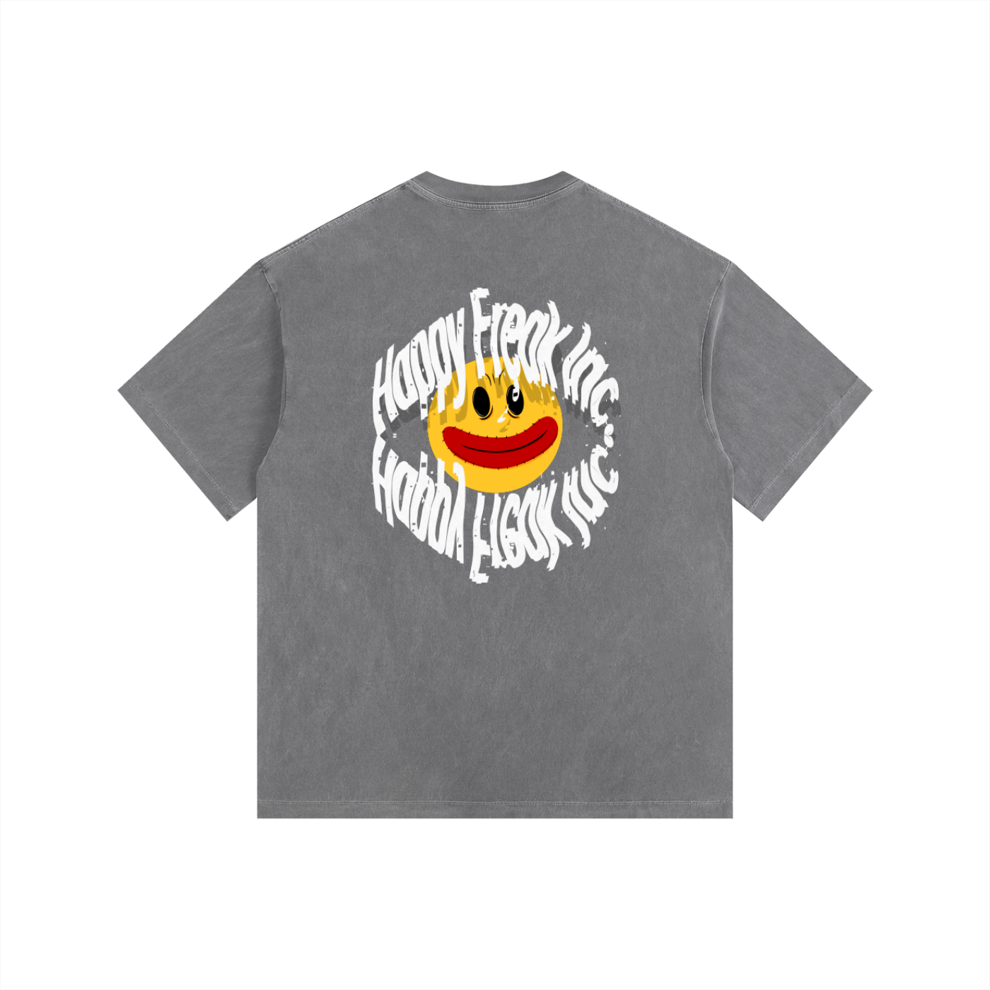 Washed Oversized Happy Freak T-Shirt